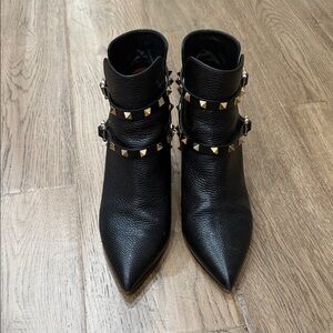 Valentino Black Studded Ankle Booties